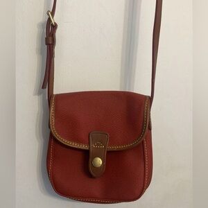 Dooney & Bourke All-Weather pebble Flap north south crossbody leather trim